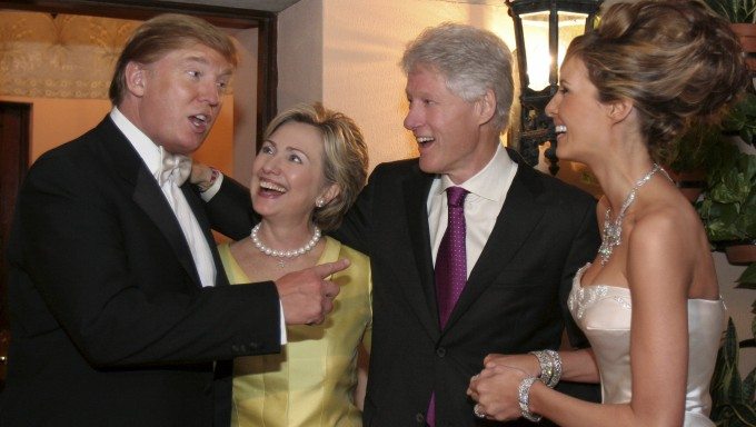 Donald Trump, Bill and Hillary Clinton