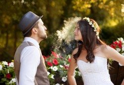 marijuana cannabis weddings bride groom