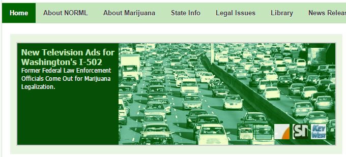 NORML's website, October 2012