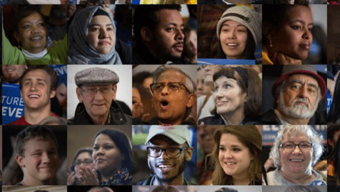 Bernie Sanders campaign faces on site