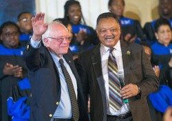 Bernie Sanders and Jesse Jackson