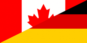 flags of Canada and Germany