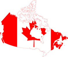 Canada Flag Map